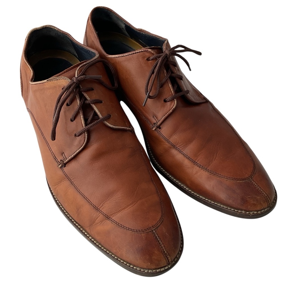 Cole Haan C11629 Grand.OS Light Brown Leather Oxford Shoes Mens Size 10.5 M